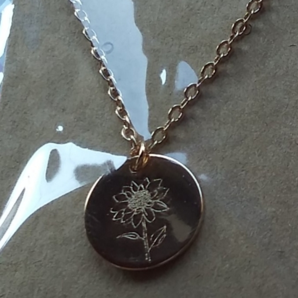 Sunflower Gold Necklace
